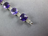 14.21CT DIAMOND & AAA AMETHYST 14KT WHITE GOLD CUSHION & ROUND TENNIS BRACELET
