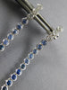 LONG 2.99CT DIAMOND & SOUTH SEA PEARL & SAPPHIRE 18K WHITE GOLD HANGING EARRINGS