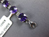 14.21CT DIAMOND & AAA AMETHYST 14KT WHITE GOLD CUSHION & ROUND TENNIS BRACELET