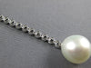 LONG 2.99CT DIAMOND & SOUTH SEA PEARL & SAPPHIRE 18K WHITE GOLD HANGING EARRINGS