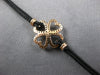 .20CT WHITE & BLACK DIAMOND 14KT ROSE GOLD MULTI HEART FLOWER LOVE FUN BRACELET