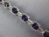 14.21CT DIAMOND & AAA AMETHYST 14KT WHITE GOLD CUSHION & ROUND TENNIS BRACELET