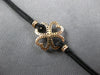.20CT WHITE & BLACK DIAMOND 14KT ROSE GOLD MULTI HEART FLOWER LOVE FUN BRACELET