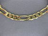 ESTATE 14KT YELLOW GOLD 3D HANDCRAFTED SOLID CLASSIC FIGARO MENS BRACELET #26741