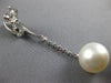 .86CT DIAMOND & AAA SOUTH SEA PEARL 18K WHITE GOLD 3D TEAR DROP HANGING EARRINGS