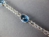 8.14CT DIAMOND & AAA BLUE TOPAZ 14KT WHITE GOLD 3D OVAL & ROUND TENNIS BRACELET