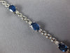 4.53CT DIAMOND & AAA SAPPHIRE 14KT WHITE GOLD 3D 3 STONE PANTHER TENNIS BRACELET
