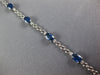 4.53CT DIAMOND & AAA SAPPHIRE 14KT WHITE GOLD 3D 3 STONE PANTHER TENNIS BRACELET