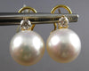 LARGE .40CT DIAMOND & AAA SOUTH SEA PEARL 18KT YELLOW GOLD 3D CLIP ON EARRINGS