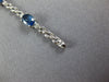 4.53CT DIAMOND & AAA SAPPHIRE 14KT WHITE GOLD 3D 3 STONE PANTHER TENNIS BRACELET