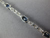 4.53CT DIAMOND & AAA SAPPHIRE 14KT WHITE GOLD 3D 3 STONE PANTHER TENNIS BRACELET