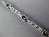 4.53CT DIAMOND & AAA SAPPHIRE 14KT WHITE GOLD 3D 3 STONE PANTHER TENNIS BRACELET