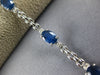 4.53CT DIAMOND & AAA SAPPHIRE 14KT WHITE GOLD 3D 3 STONE PANTHER TENNIS BRACELET