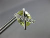 11.45CT DIAMOND & AAA GREEN AMETHYST 14K WHITE GOLD OVAL & ROUND X STUD EARRINGS