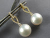 1.28CT DIAMOND & AAA SOUTH SEA PEARL 18KT YELLOW GOLD TEAR DROP HANGING EARRINGS