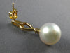 1.28CT DIAMOND & AAA SOUTH SEA PEARL 18KT YELLOW GOLD TEAR DROP HANGING EARRINGS