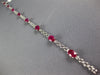 4.53CT DIAMOND & AAA RUBY 14KT WHITE GOLD OVAL 3 STONE PANTHER TENNIS BRACELET