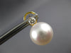 LARGE .40CT DIAMOND & AAA SOUTH SEA PEARL 18KT YELLOW GOLD 3D CLIP ON EARRINGS