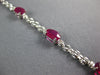 4.53CT DIAMOND & AAA RUBY 14KT WHITE GOLD OVAL 3 STONE PANTHER TENNIS BRACELET