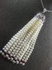 1.48CT DIAMOND & AAA RUBY & SOUTH SEA PEARL 18KT WHITE GOLD CHANDELIER NECKLACE