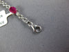 4.53CT DIAMOND & AAA RUBY 14KT WHITE GOLD OVAL 3 STONE PANTHER TENNIS BRACELET