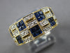 1.50CT DIAMOND & AAA SAPPHIRE 14KT 2 TONE GOLD ROUND & PRINCESS ANNIVERSARY RING