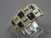 1.50CT DIAMOND & AAA SAPPHIRE 14KT 2 TONE GOLD ROUND & PRINCESS ANNIVERSARY RING