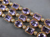LARGE 63.83CT DIAMOND & AAA AMETHYST 14KT ROSE GOLD OVAL & EMERALD CUT BRACELET