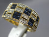 1.50CT DIAMOND & AAA SAPPHIRE 14KT 2 TONE GOLD ROUND & PRINCESS ANNIVERSARY RING