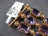 LARGE 63.83CT DIAMOND & AAA AMETHYST 14KT ROSE GOLD OVAL & EMERALD CUT BRACELET