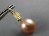 ESTATE .30CT DIAMOND & AAA SOUTH SEA PEARL 14K ROSE GOLD 3D LEVERBACK EARRINGS