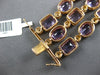 LARGE 63.83CT DIAMOND & AAA AMETHYST 14KT ROSE GOLD OVAL & EMERALD CUT BRACELET