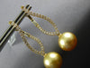 .70CT DIAMOND & GOLDEN SOUTH SEA PEARL 18K YELLOW GOLD INFINITY HANGING EARRINGS