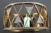 EXTRA LARGE 3.32CT DIAMOND 18KT ROSE GOLD 3D TRIANGULAR CUFF BANGLE BRACELET