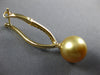 .70CT DIAMOND & GOLDEN SOUTH SEA PEARL 18K YELLOW GOLD INFINITY HANGING EARRINGS