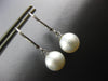 ESTATE AAA SOUTH SEA PEARL 14KT WHITE GOLD 3D CLASSIC LEVERBACK HANGING EARRINGS