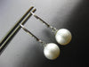 ESTATE AAA SOUTH SEA PEARL 14KT WHITE GOLD 3D CLASSIC LEVERBACK HANGING EARRINGS