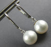 ESTATE AAA SOUTH SEA PEARL 14KT WHITE GOLD 3D CLASSIC LEVERBACK HANGING EARRINGS