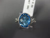 2.09CT DIAMOND & AAA BLUE TOPAZ 14K WHITE GOLD 3D OVAL & ROUND INFINITY FUN RING