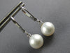 ESTATE AAA SOUTH SEA PEARL 14KT WHITE GOLD 3D CLASSIC LEVERBACK HANGING EARRINGS