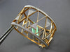 EXTRA LARGE 3.32CT DIAMOND 18KT ROSE GOLD 3D TRIANGULAR CUFF BANGLE BRACELET
