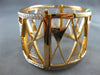 EXTRA LARGE 3.32CT DIAMOND 18KT ROSE GOLD 3D TRIANGULAR CUFF BANGLE BRACELET