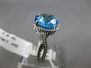 2.09CT DIAMOND & AAA BLUE TOPAZ 14K WHITE GOLD 3D OVAL & ROUND INFINITY FUN RING