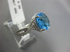 2.09CT DIAMOND & AAA BLUE TOPAZ 14K WHITE GOLD 3D OVAL & ROUND INFINITY FUN RING