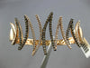 LARGE 2.24CT WHITE & MOCHA DIAMOND 14KT ROSE GOLD ZIG ZAG CUFF BANGLE BRACELET