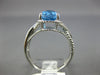 2.09CT DIAMOND & AAA BLUE TOPAZ 14K WHITE GOLD 3D OVAL & ROUND INFINITY FUN RING