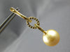 .81CT DIAMOND & AAA GOLDEN SOUTH SEA PEARL 18K YELLOW GOLD 3D LOVE KNOT EARRINGS