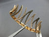 LARGE 2.24CT WHITE & MOCHA DIAMOND 14KT ROSE GOLD ZIG ZAG CUFF BANGLE BRACELET