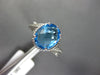 2.09CT DIAMOND & AAA BLUE TOPAZ 14K WHITE GOLD 3D OVAL & ROUND INFINITY FUN RING