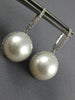 .67CT DIAMOND & SOUTH SEA PEARL 18KT WHITE GOLD HALO LEVERBACK HANGING EARRINGS